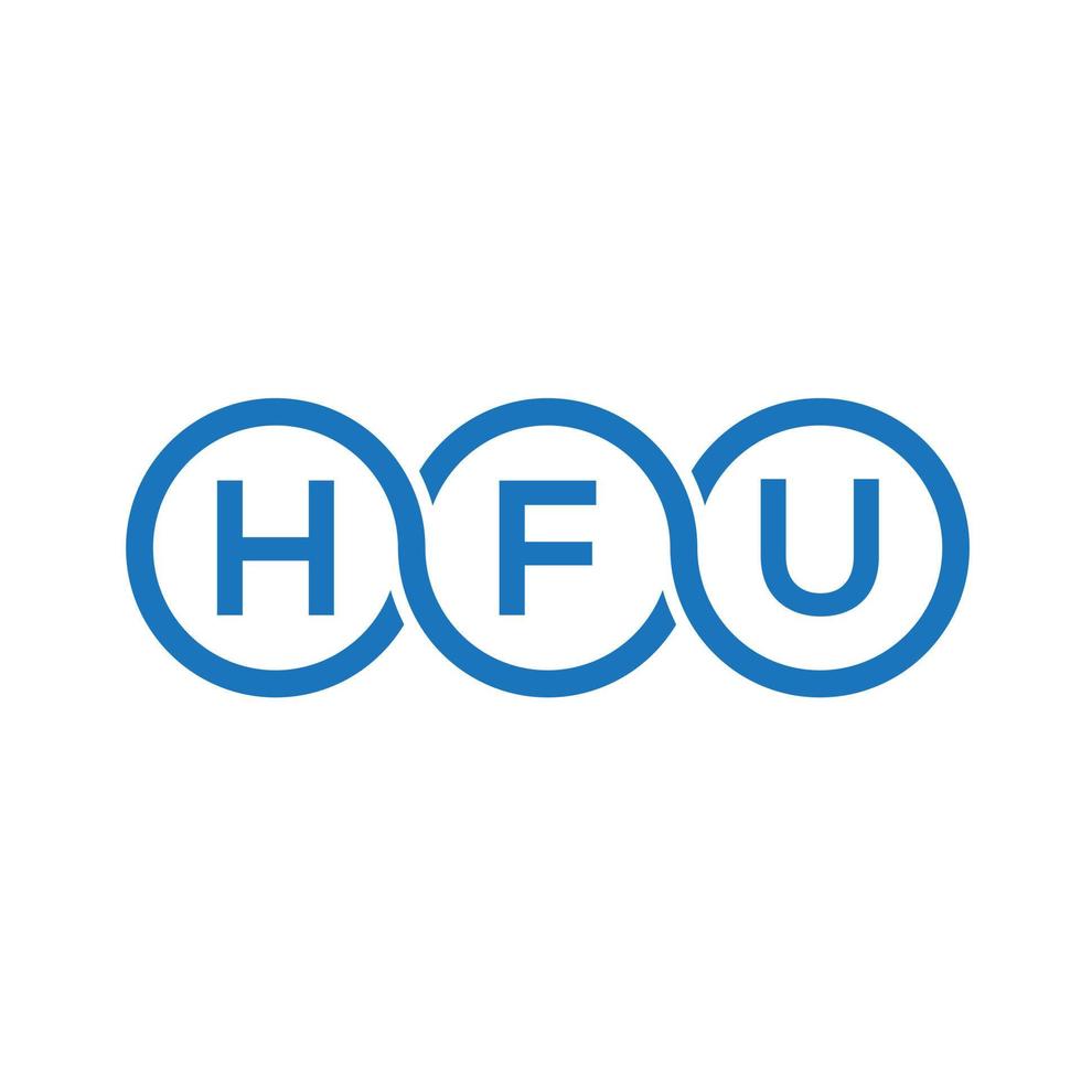 design de logotipo de carta hfu em fundo branco. conceito de logotipo de letra de iniciais criativas hfu. design de letra hfu. vetor