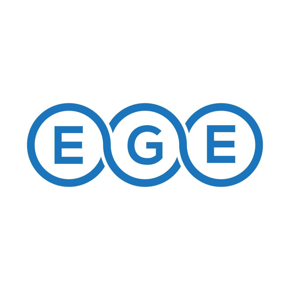 ege carta logotipo design em preto background.ege criativo letras logo concept.ege vector carta design.