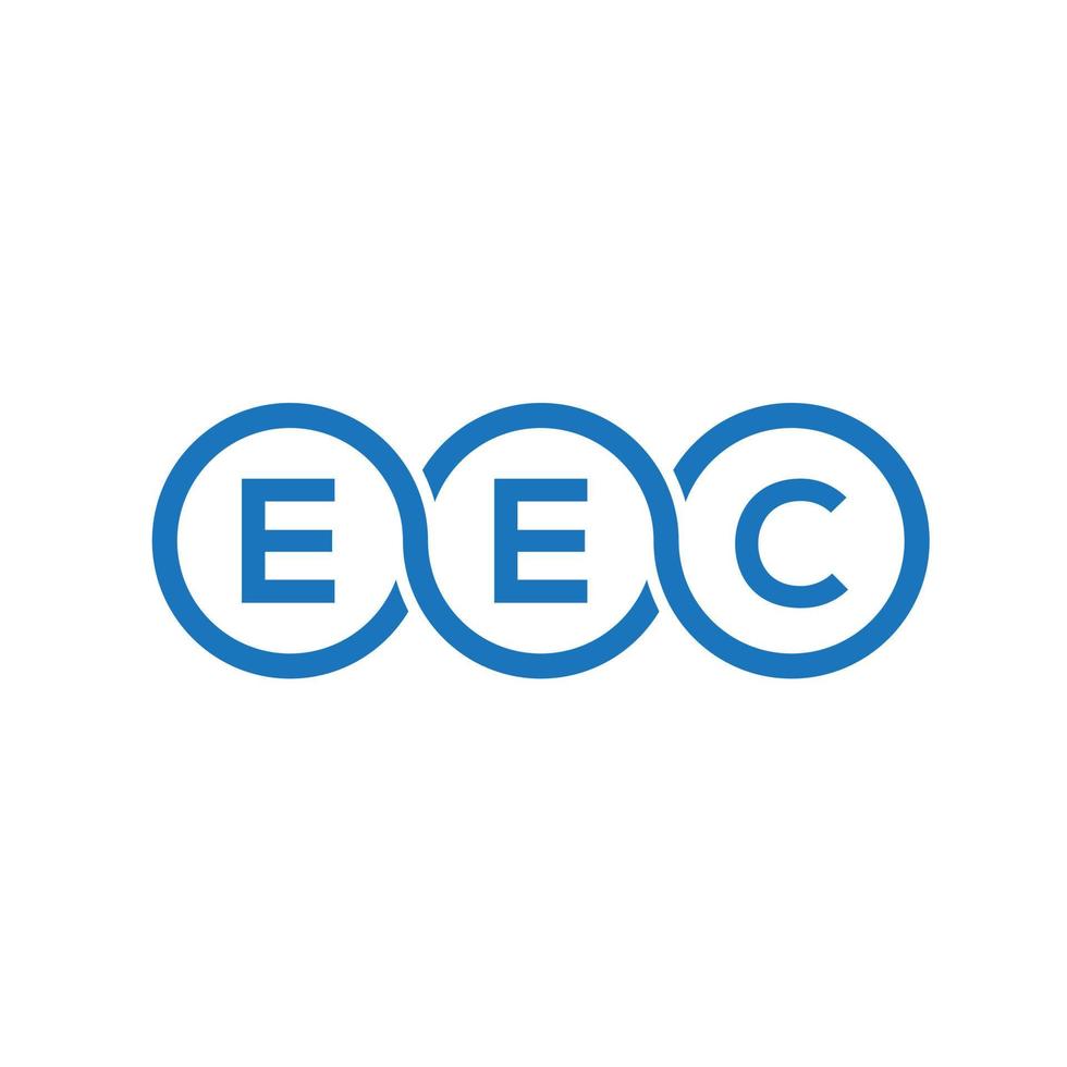 eec carta logotipo design em preto background.eec criativas iniciais carta logo concept.eec vector carta design.