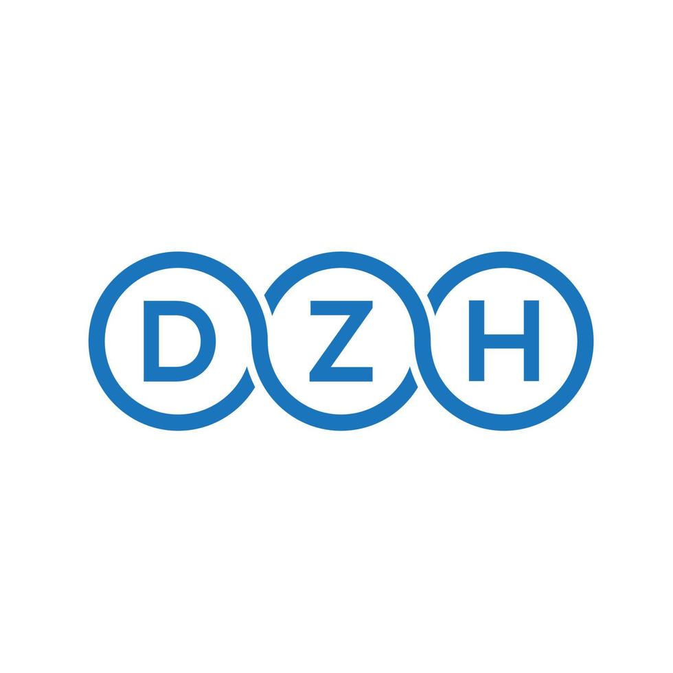 dzh carta logotipo design em preto background.dzh criativo letras logo concept.dzh vector carta design.