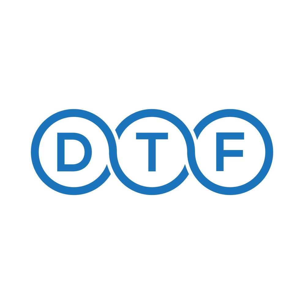 design de logotipo de letra dtf em fundo preto background.dtf criativo letras logo concept.dtf design de carta de vetor. vetor