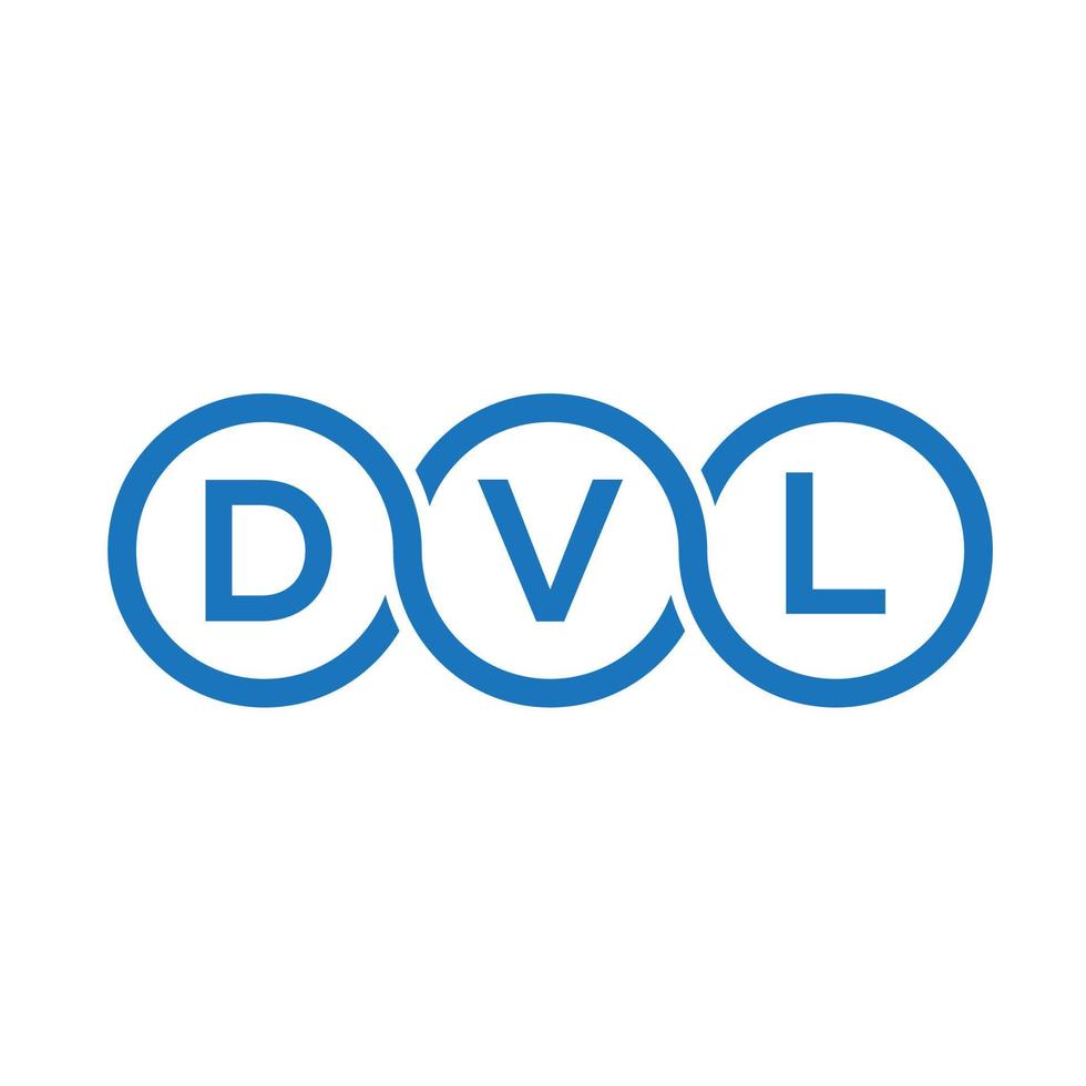 design de logotipo de carta dvl em fundo preto background.dvl criativo letras logo concept.dvl design de carta de vetor. vetor