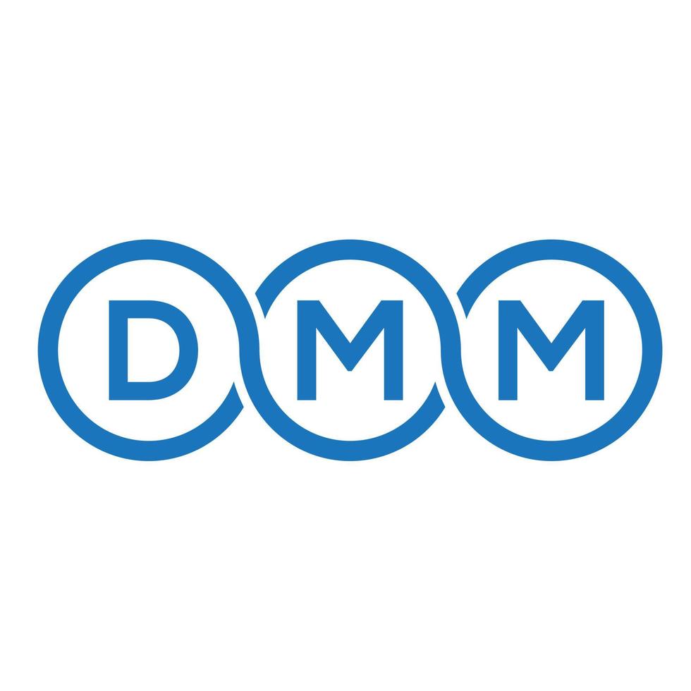 dmm carta logotipo design em preto background.dmm criativas iniciais carta logo concept.dmm vetor carta design.