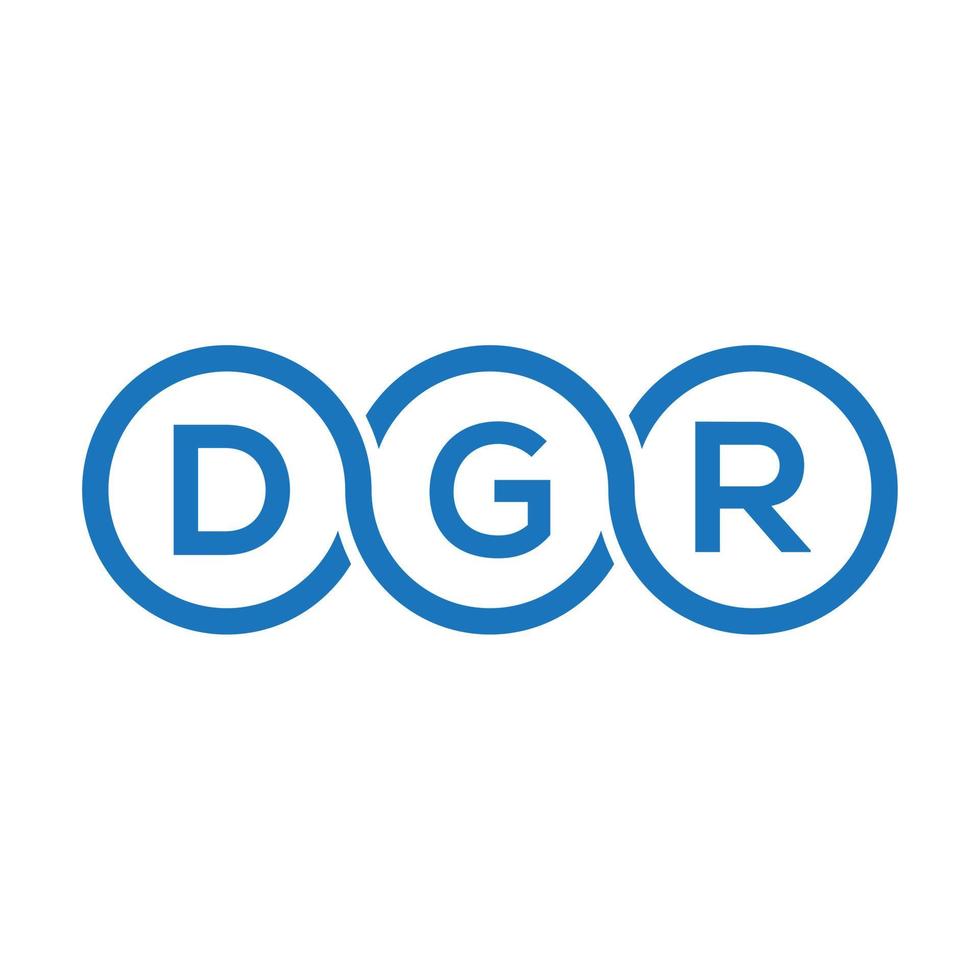 design de logotipo de carta dgr em background.dgr criativo letras logo concept.dgr design de carta de vetor. vetor