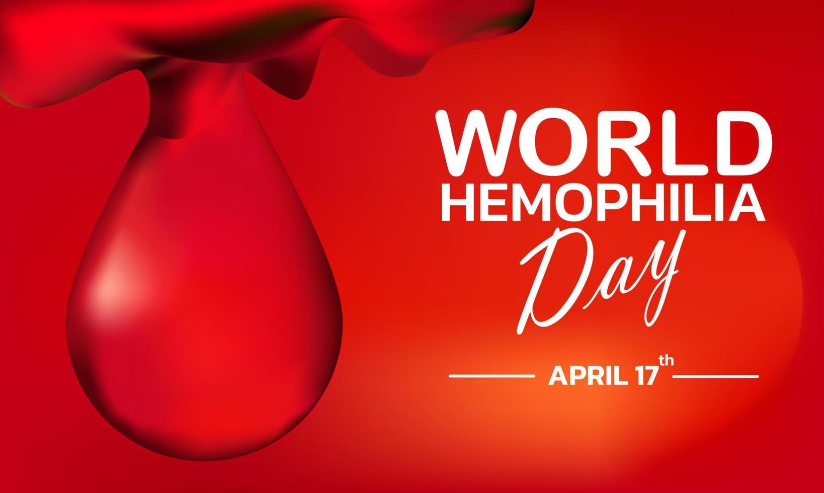 dia mundial da hemofilia é comemorado todos os anos em 17 de abril, vetor