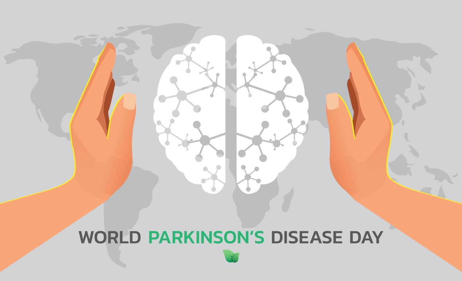 parkinson mundial é o dia da doença. conceito de férias. vetor