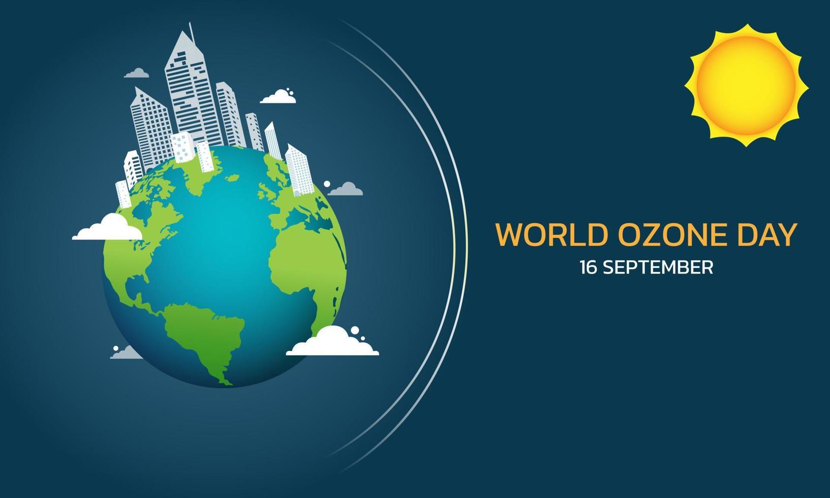 ilustração vetorial do dia mundial do ozônio para pôster, design de banner. vetor