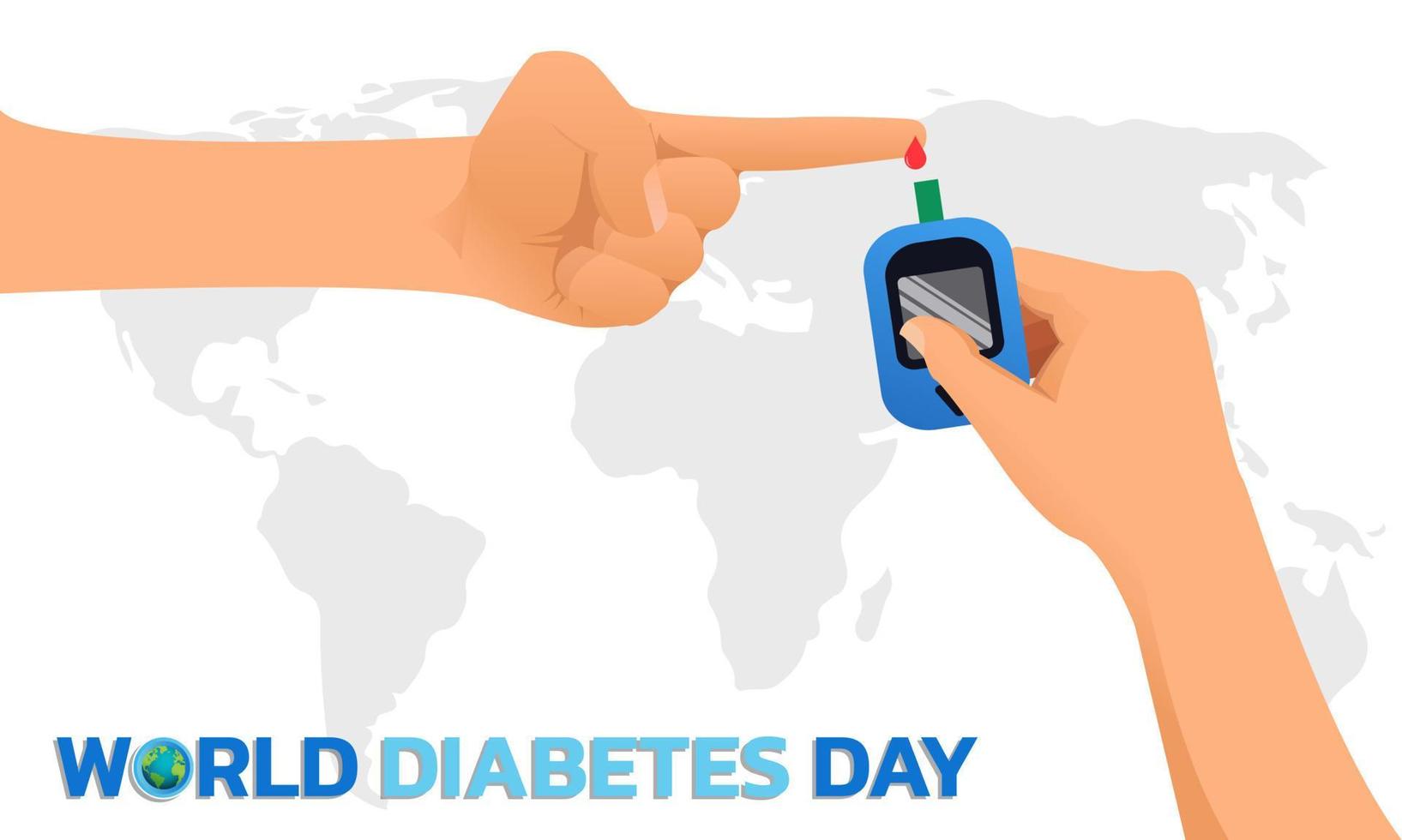 dia mundial do diabetes. vetor