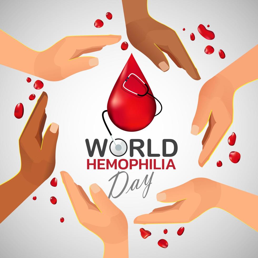 dia mundial da hemofilia é comemorado todos os anos em 17 de abril, vetor