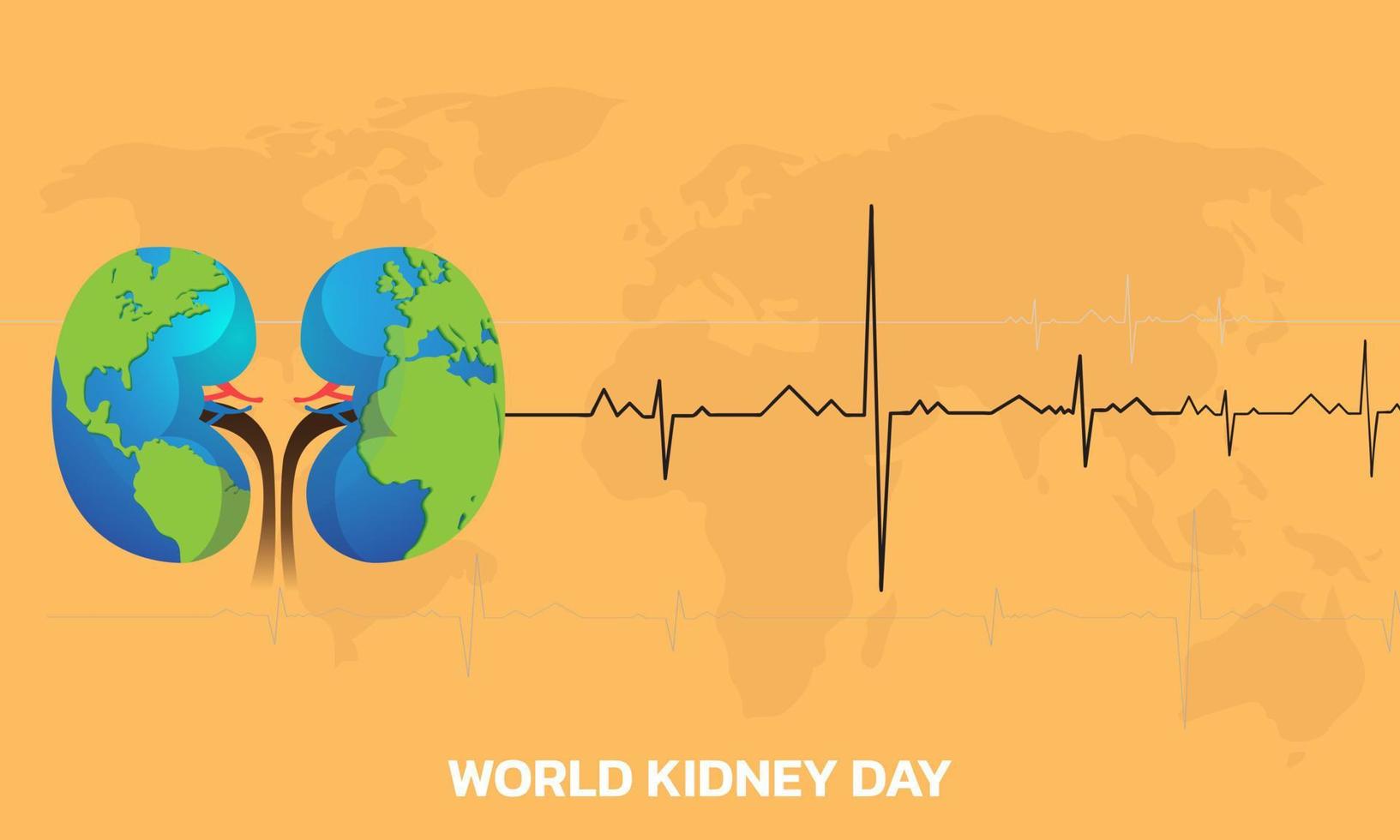 ilustração vetorial para o dia mundial do rim. vetor