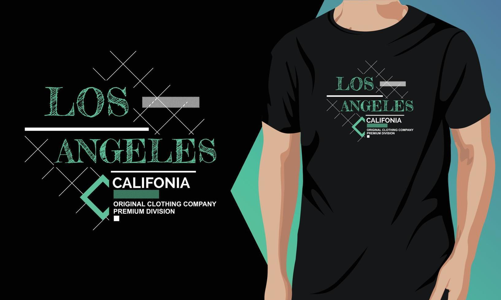 recurso gráfico de vetor de design de camiseta de los angeles