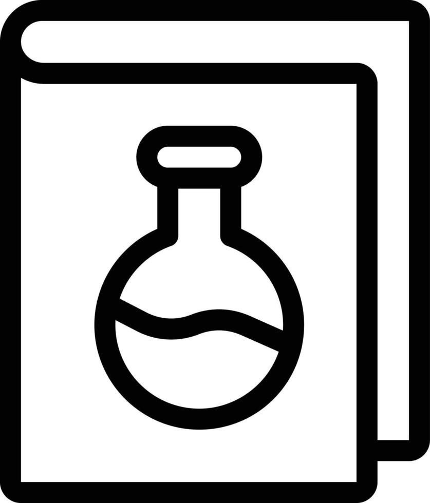 ilustração vetorial de livro de química em símbolos de qualidade background.premium. ícones vetoriais para conceito e design gráfico. vetor