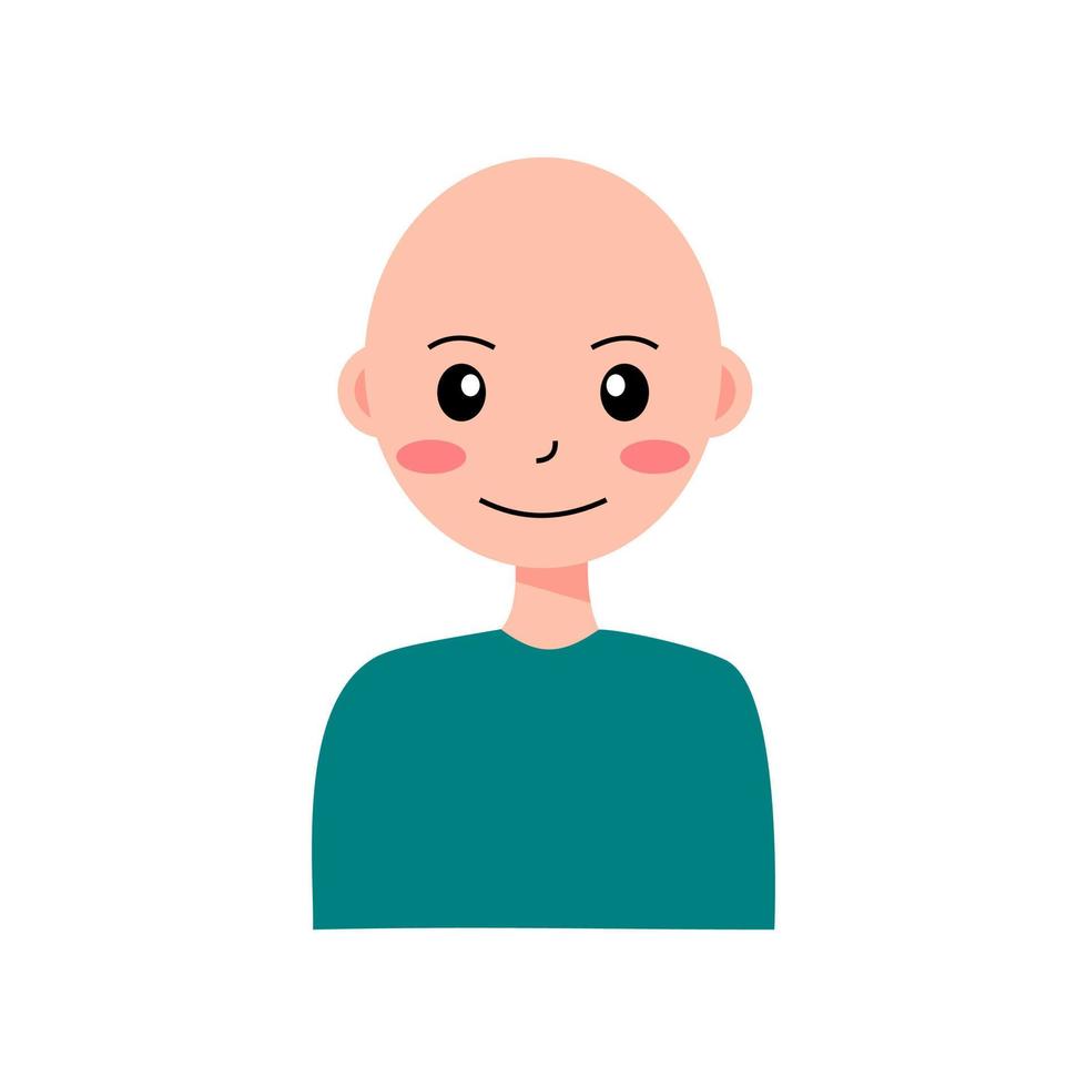 ilustração de personagem careca vetor