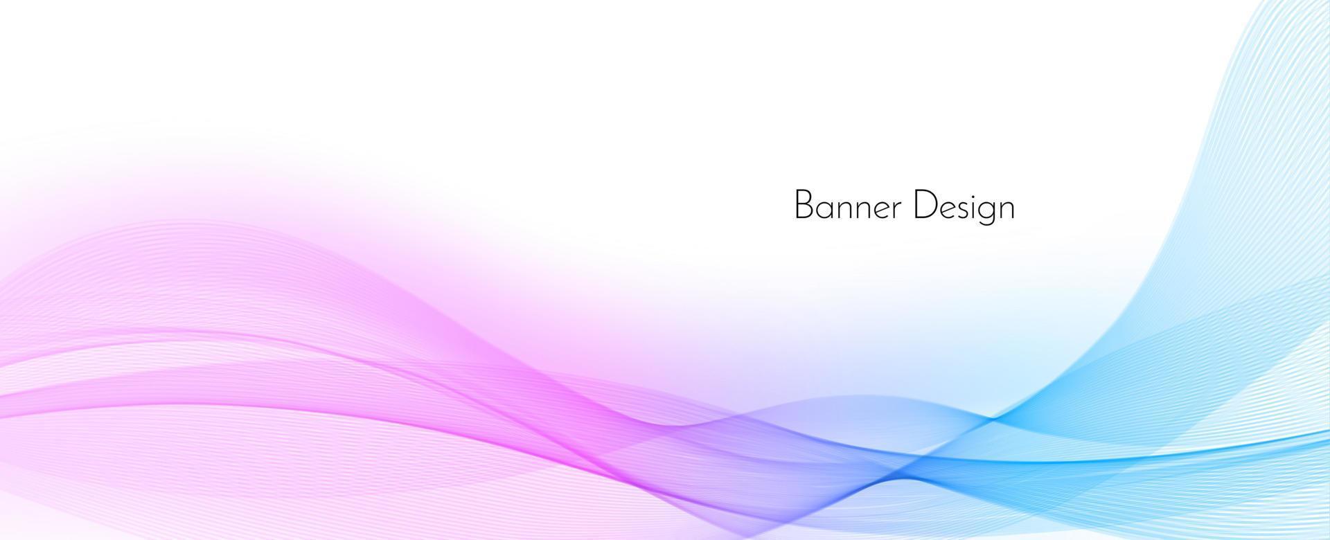 fundo de banner abstrato colorido decorativo elegante onda moderna vetor