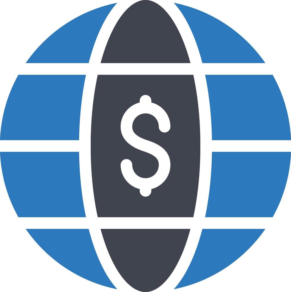 ilustração em vetor global dólar em símbolos de qualidade background.premium. ícones vetoriais para conceito e design gráfico.