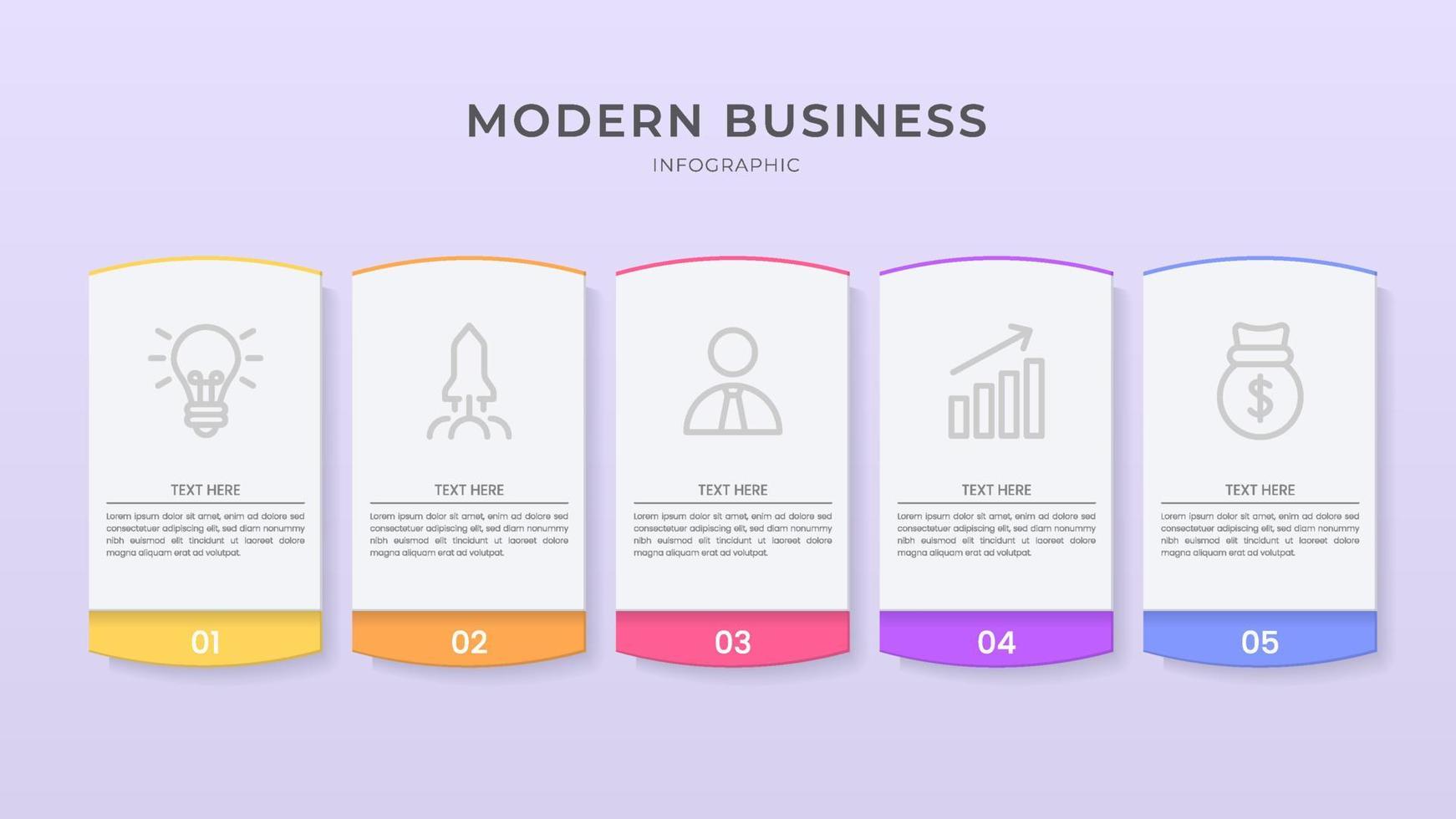 modelo de vetor infográfico 3d minimalista com passos para o sucesso. apresentação com ícones de elementos de linha. design de conceito de negócios pode ser usado para layout de web, brochura, diagrama, gráfico ou banner