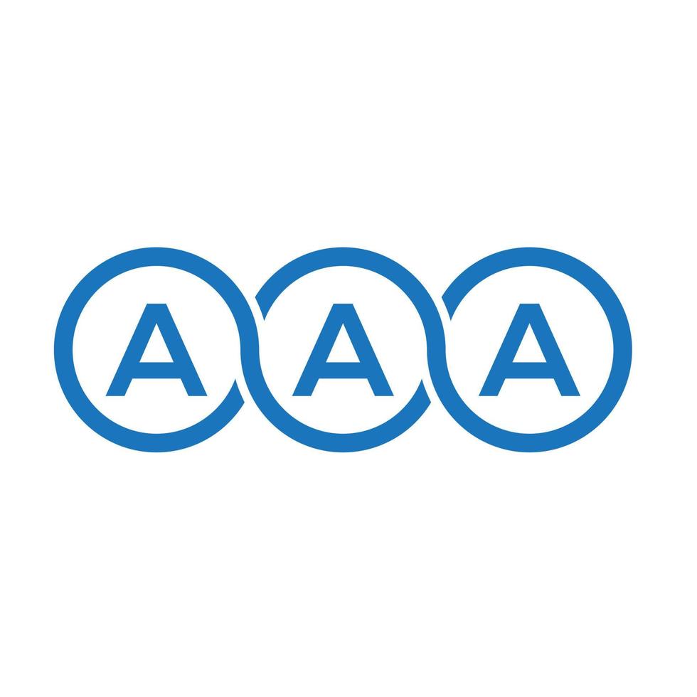 design de logotipo de letra aaa em fundo branco. aaa conceito de logotipo de letra de iniciais criativas. desenho de letra aaa. vetor