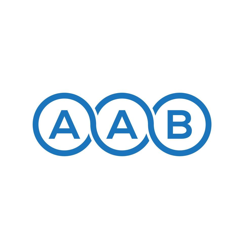 design de logotipo de carta aab em fundo branco. conceito de logotipo de letra de iniciais criativas aab. design de letra aab. vetor