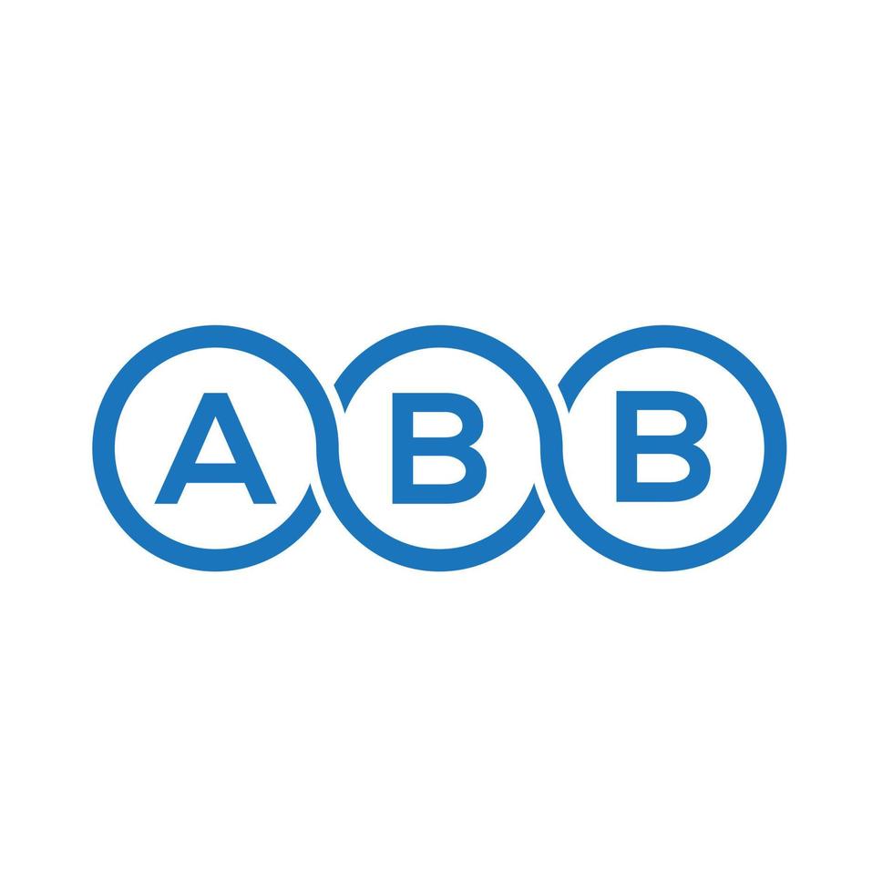 design de logotipo de carta abb em fundo branco. conceito de logotipo de carta de iniciais criativas abb. design de letra abb. vetor