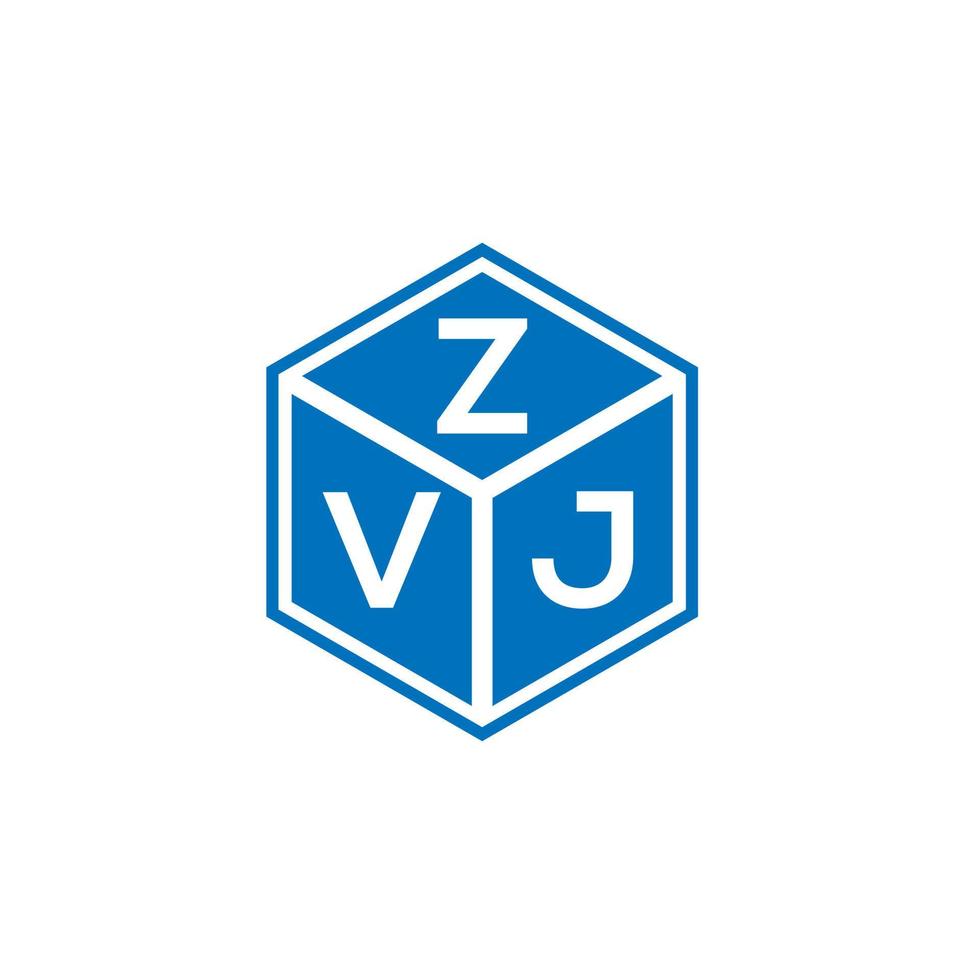 design de logotipo de letra zvj em fundo branco. conceito de logotipo de letra de iniciais criativas zvj. design de letra zvj. vetor