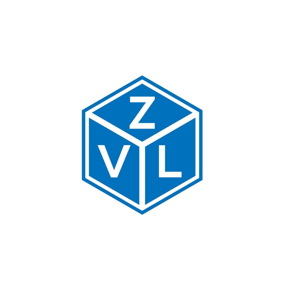 design de logotipo de carta zvl em fundo branco. conceito de logotipo de letra de iniciais criativas zvl. design de letra zvl. vetor