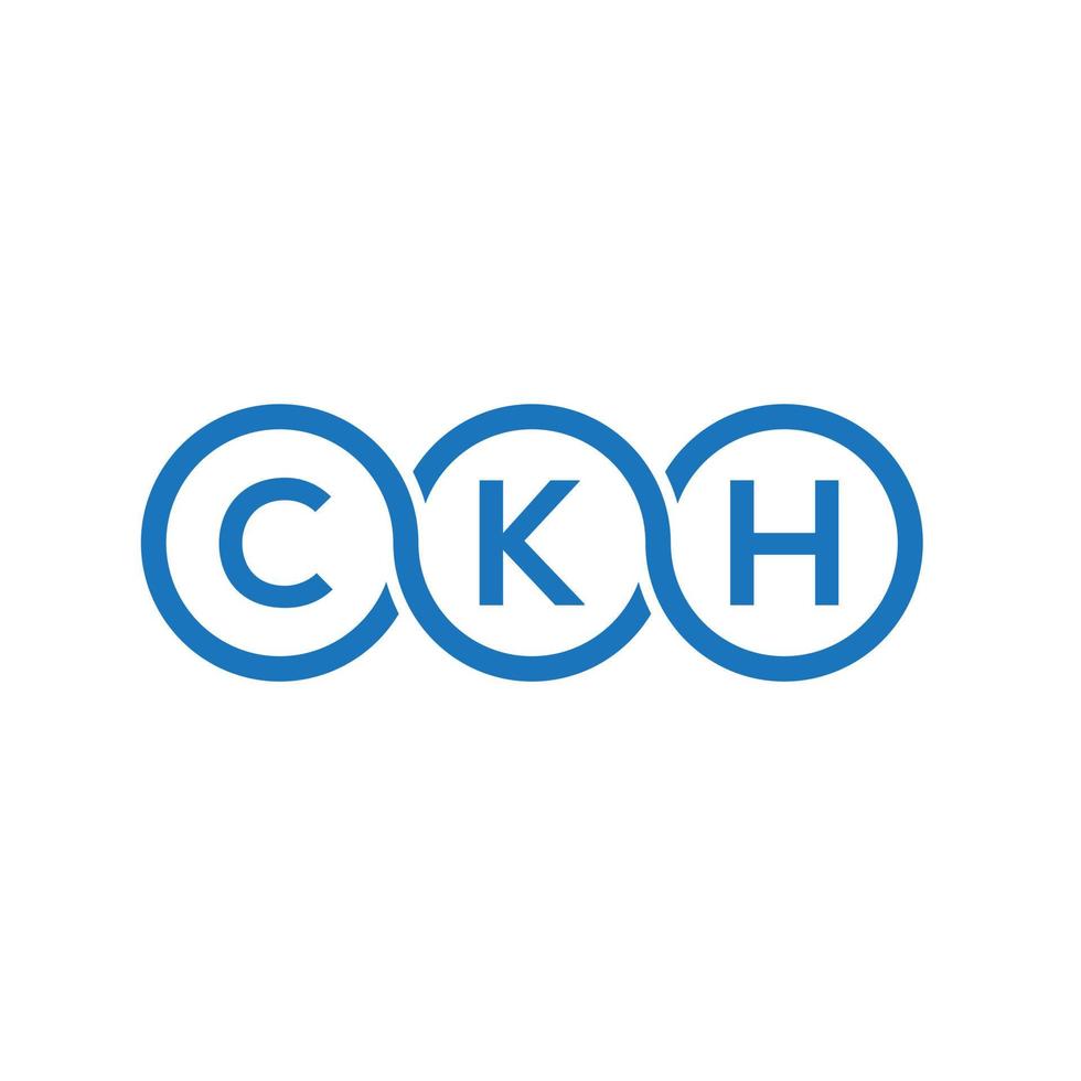 design de logotipo de carta ckh em fundo branco. ckh conceito de logotipo de letra de iniciais criativas. design de letra ckh. vetor