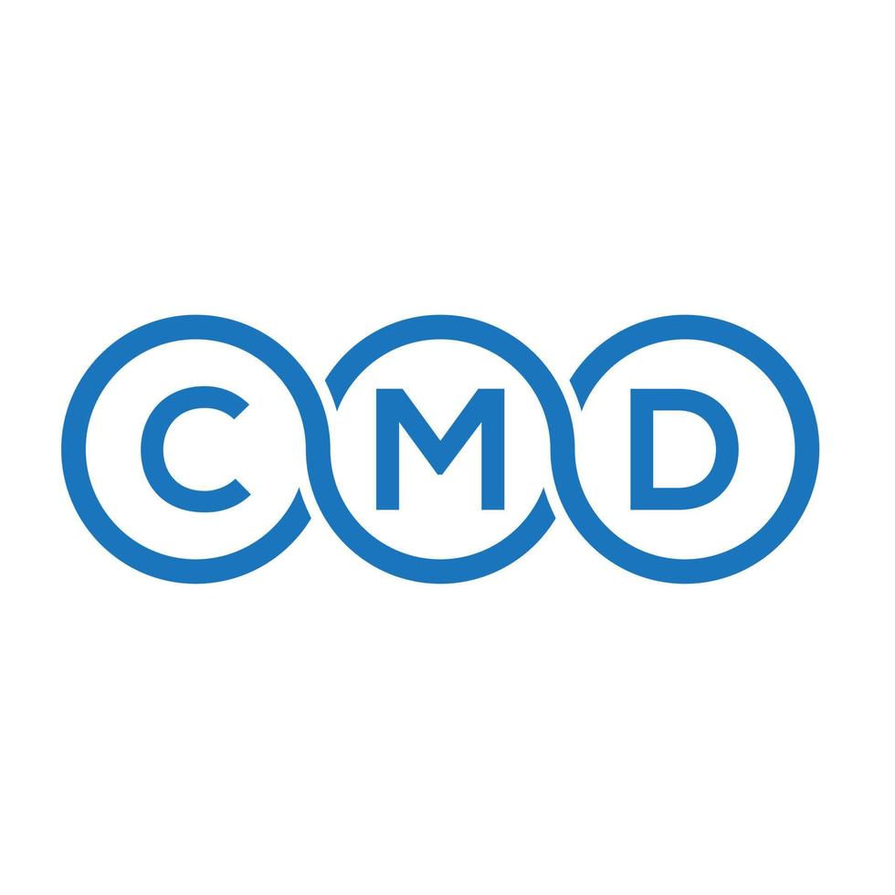 design de logotipo de carta cmd em fundo branco. conceito de logotipo de letra de iniciais criativas cmd. design de letra cmd. vetor