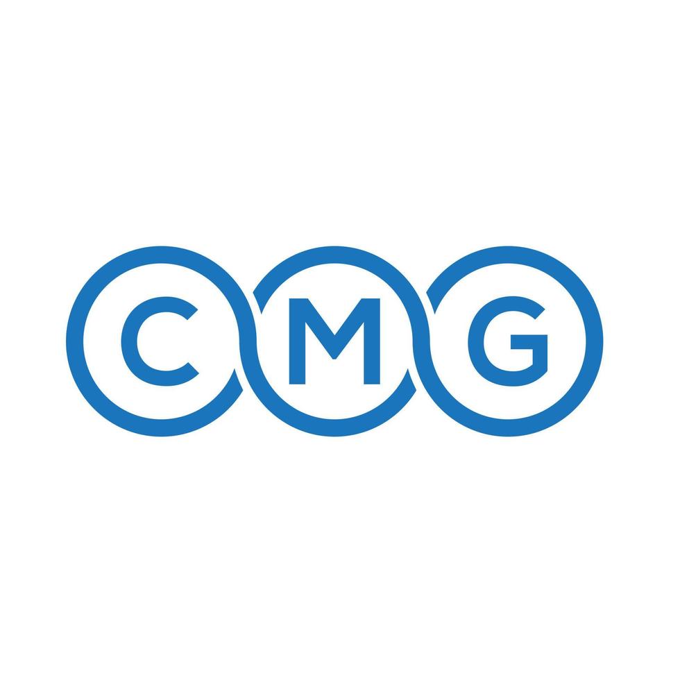 design de logotipo de carta cmg em fundo branco. conceito de logotipo de letra de iniciais criativas cmg. design de letra cmg. vetor