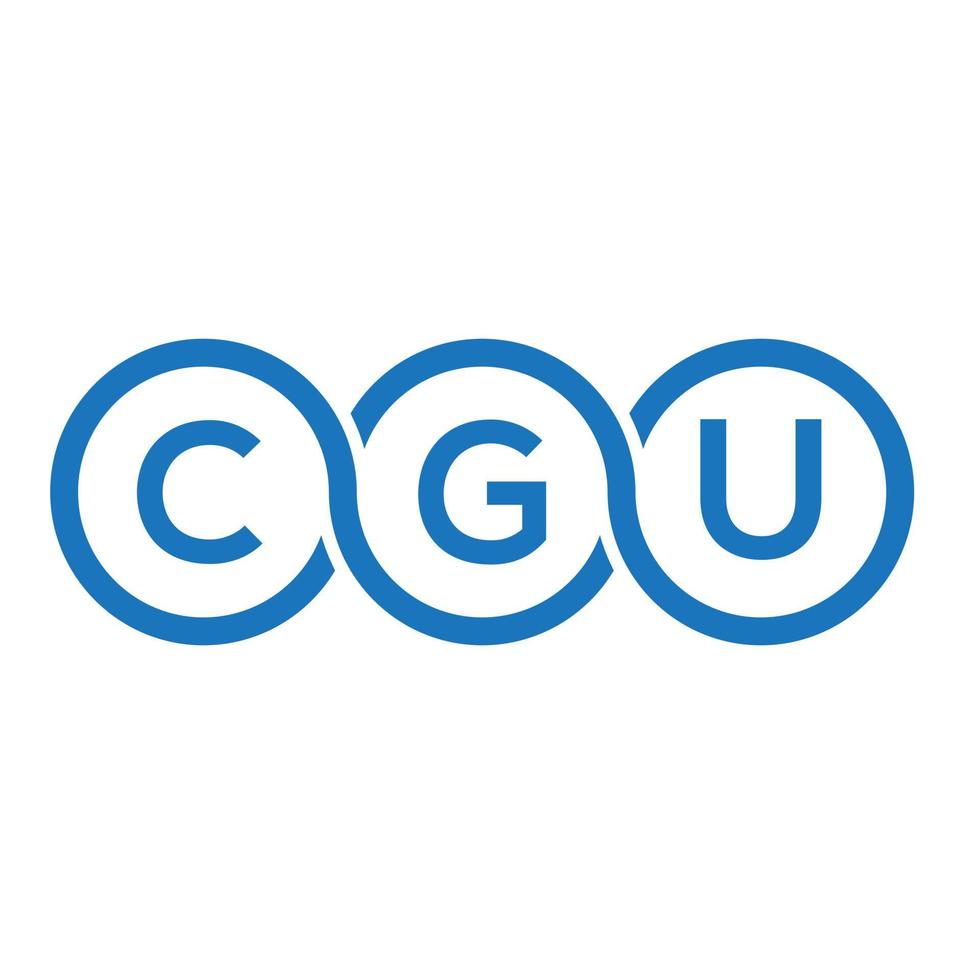 design de logotipo de carta cgu em fundo branco. conceito de logotipo de letra de iniciais criativas cgu. design de letra cgu. vetor