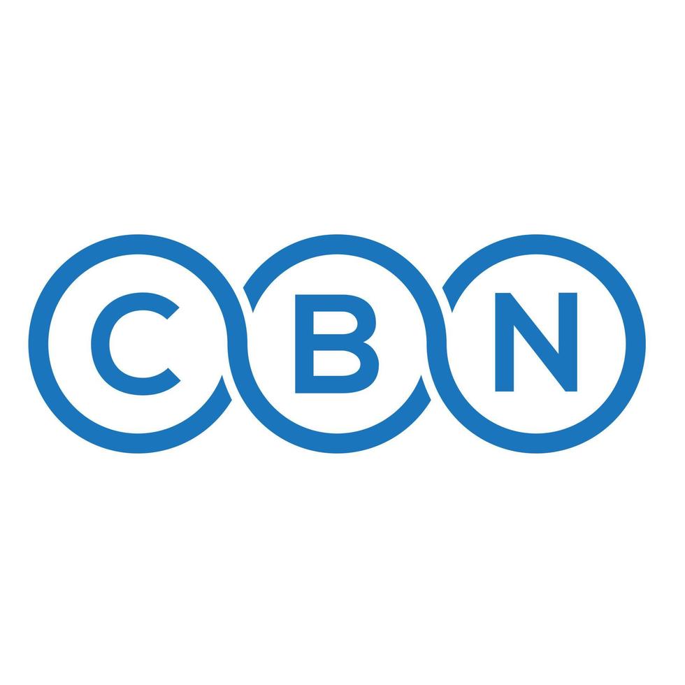 design de logotipo de carta cbn em fundo branco. conceito de logotipo de carta de iniciais criativas cbn. design de letra cbn. vetor