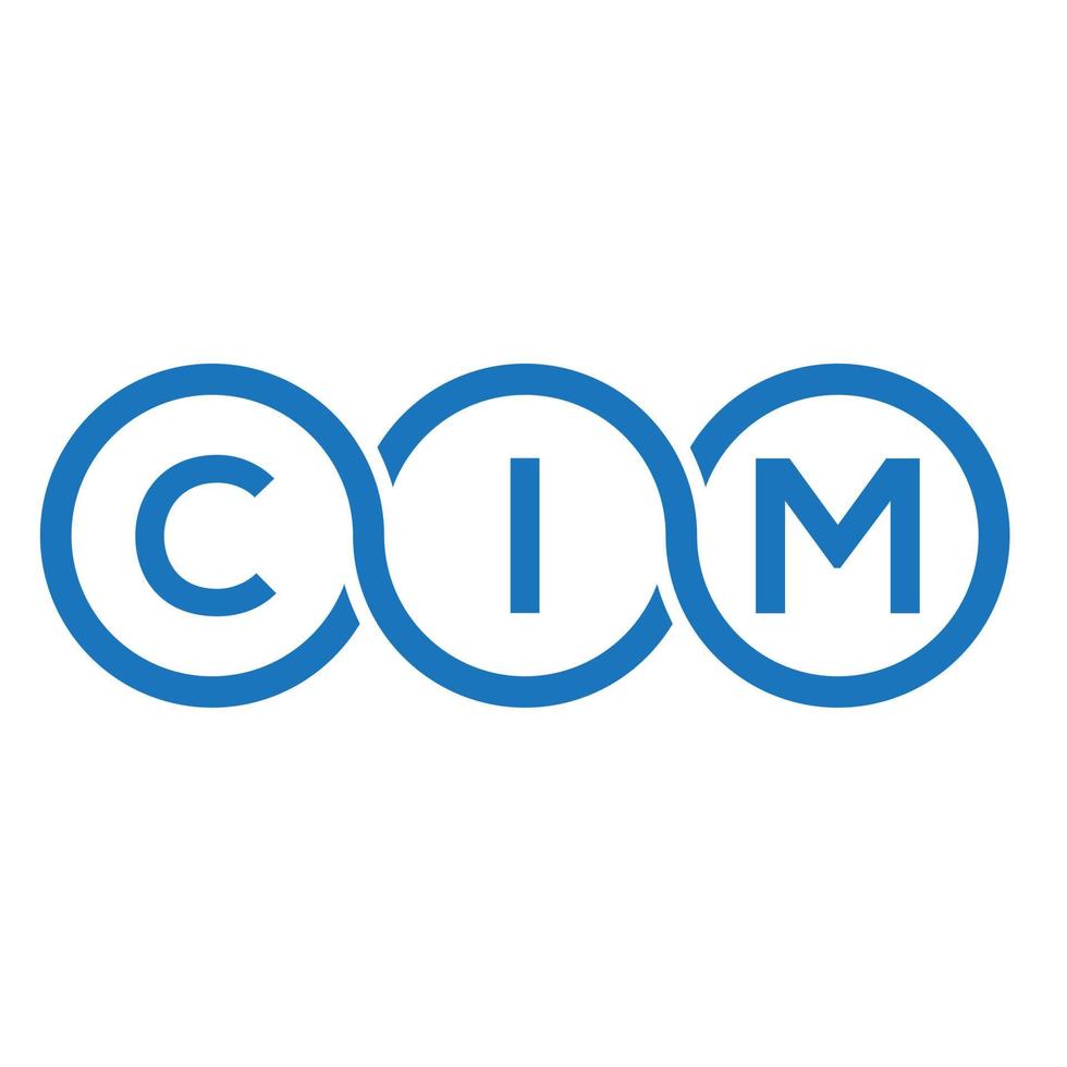 design de logotipo de carta cim em fundo branco. cim conceito de logotipo de letra de iniciais criativas. design de letra cim. vetor