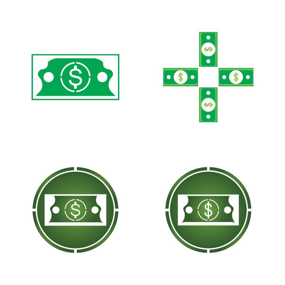 ilustração de modelo de fundo de ícone de vetor de dólar