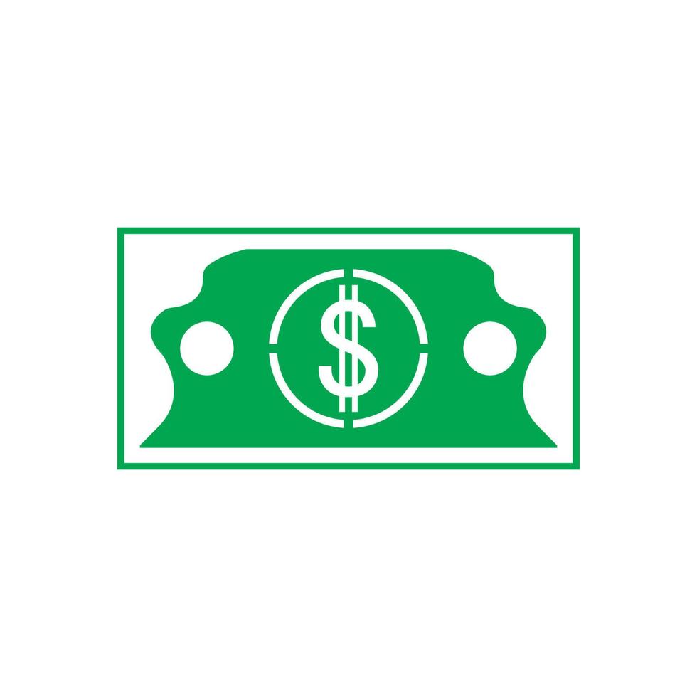 ilustração de modelo de fundo de ícone de vetor de dólar