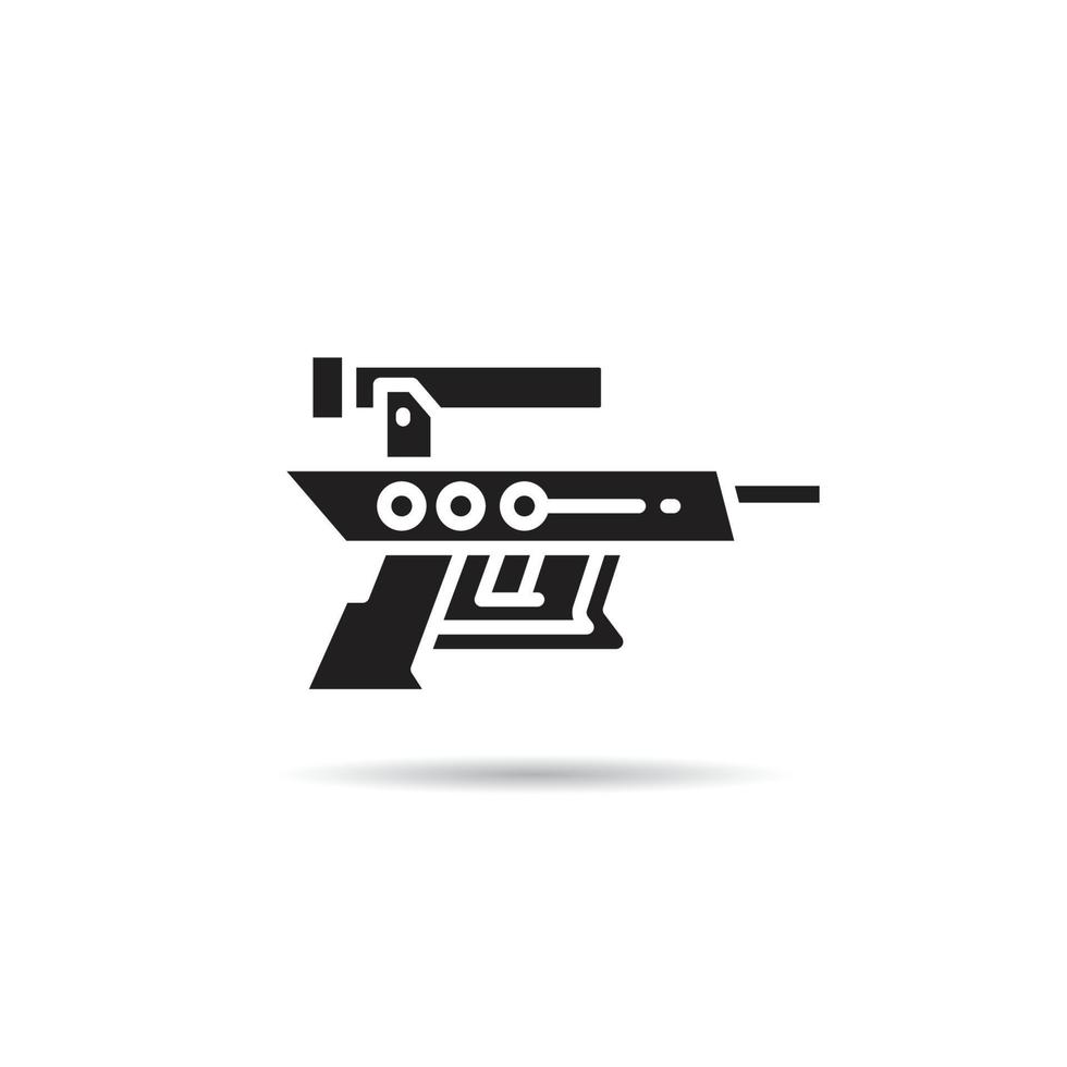 ícone de arma e blaster espacial vetor