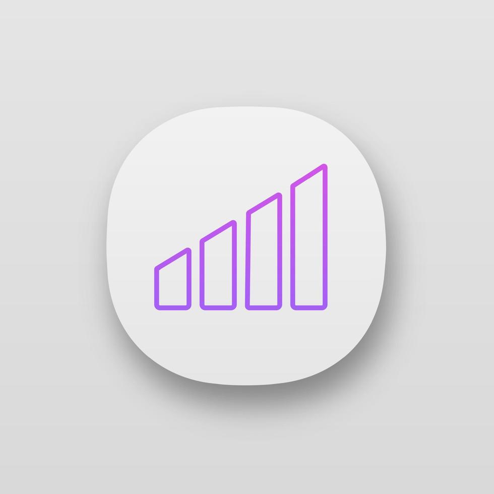 ícone do aplicativo de nível de energia. interface de usuário ui ux. ajustamento. regulação da temperatura do ar condicionado. sinal móvel. web ou aplicativo móvel. ilustração vetorial isolada vetor