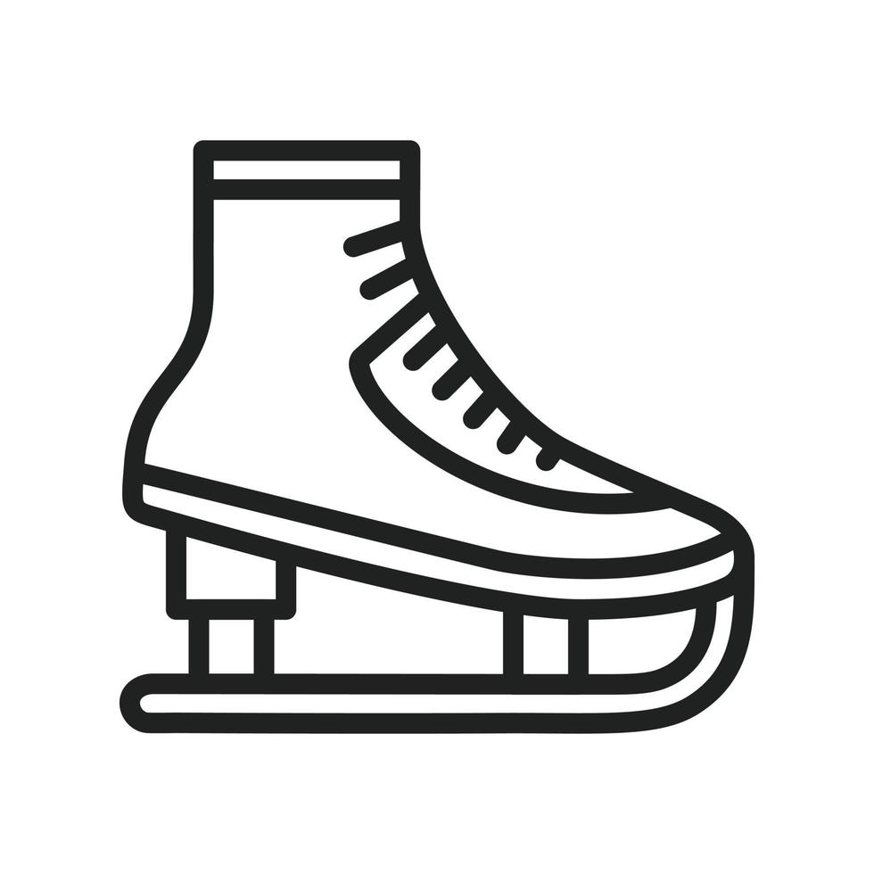 ícone de linha de patins de neve vetor