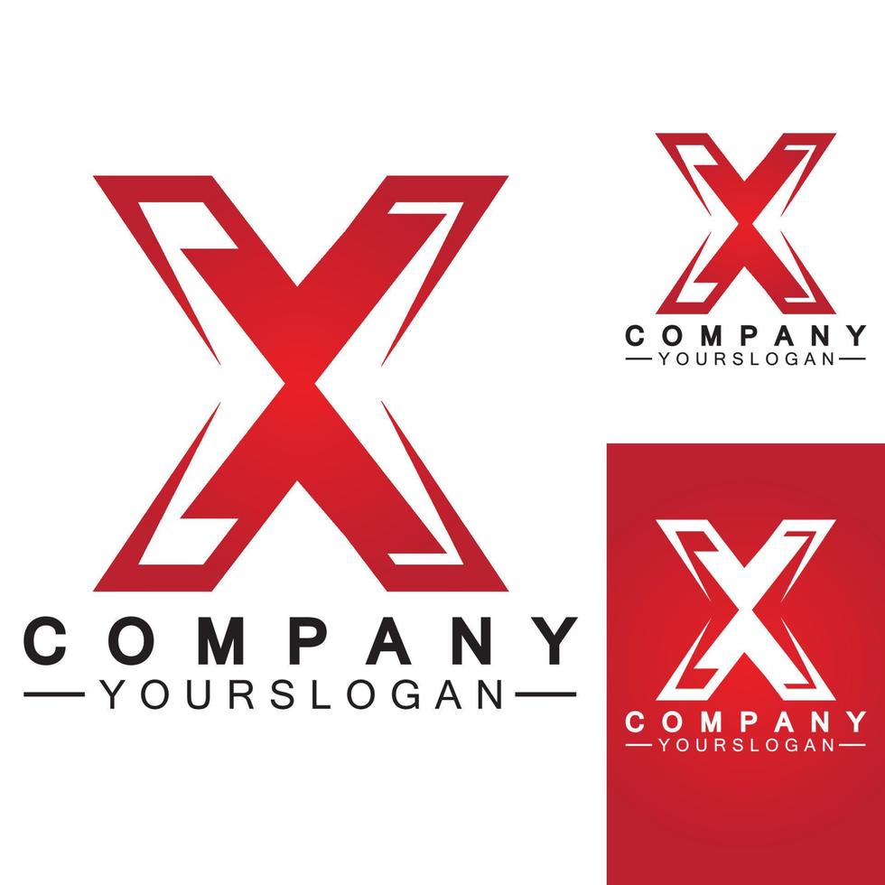 x carta logotipo modelo vetorial ícone ilustração design vetor