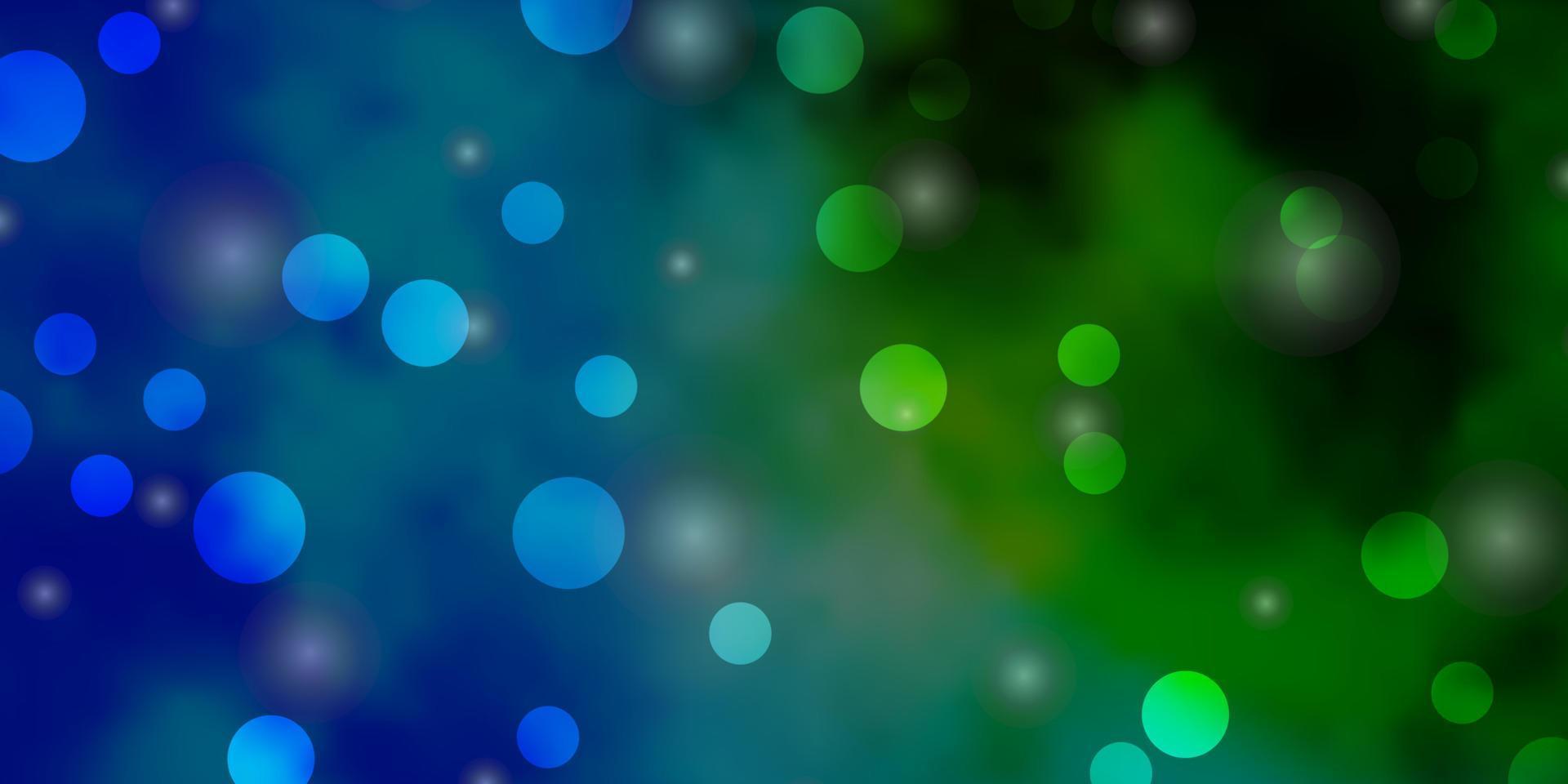 textura vector azul, verde claro com círculos, estrelas.