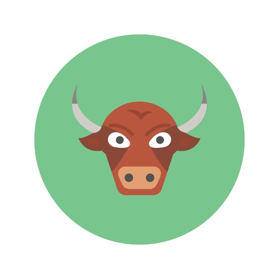 ícone de vetor animal de touro que é adequado para trabalho comercial e facilmente modificá-lo ou editá-lo