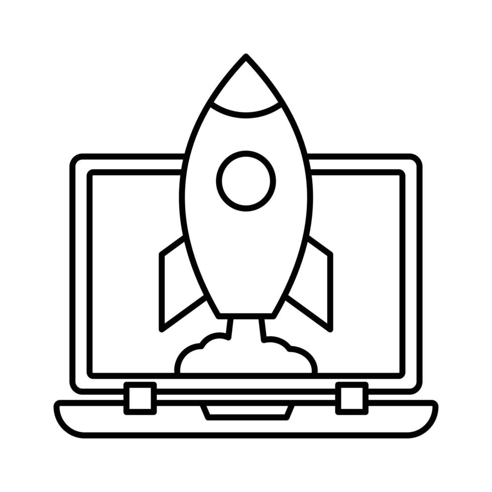 ícone de vetor de foguete de desktop que é adequado para trabalho comercial e facilmente modificá-lo ou editá-lo