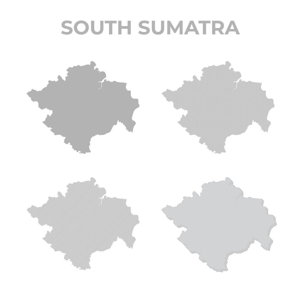 vetor de mapa da província de sumatra sul