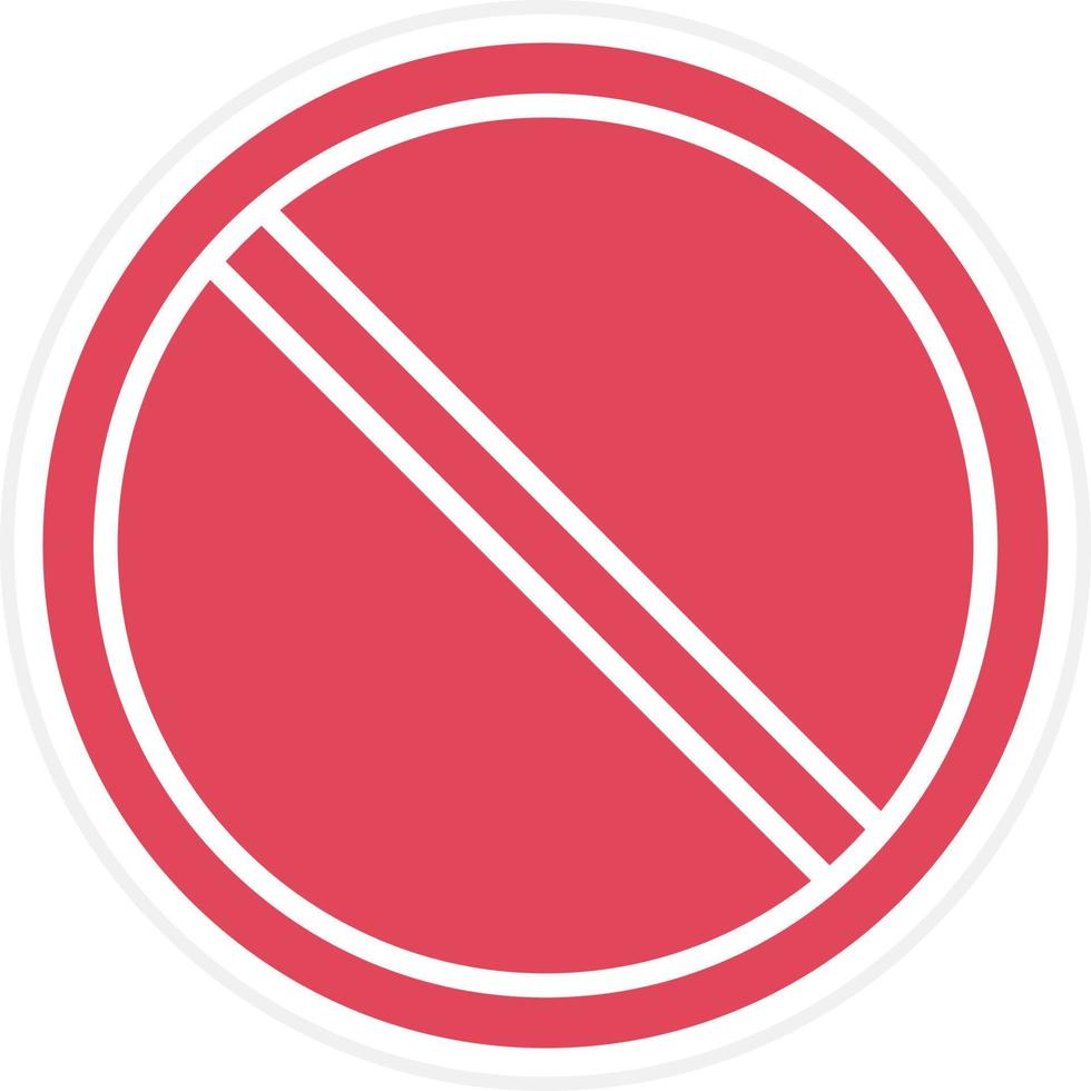 estilo de ícone proibido vetor