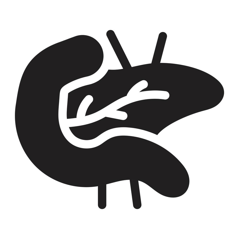 ilustração em vetor pâncreas em um ícones de symbols.vector de qualidade background.premium para conceito e design gráfico.