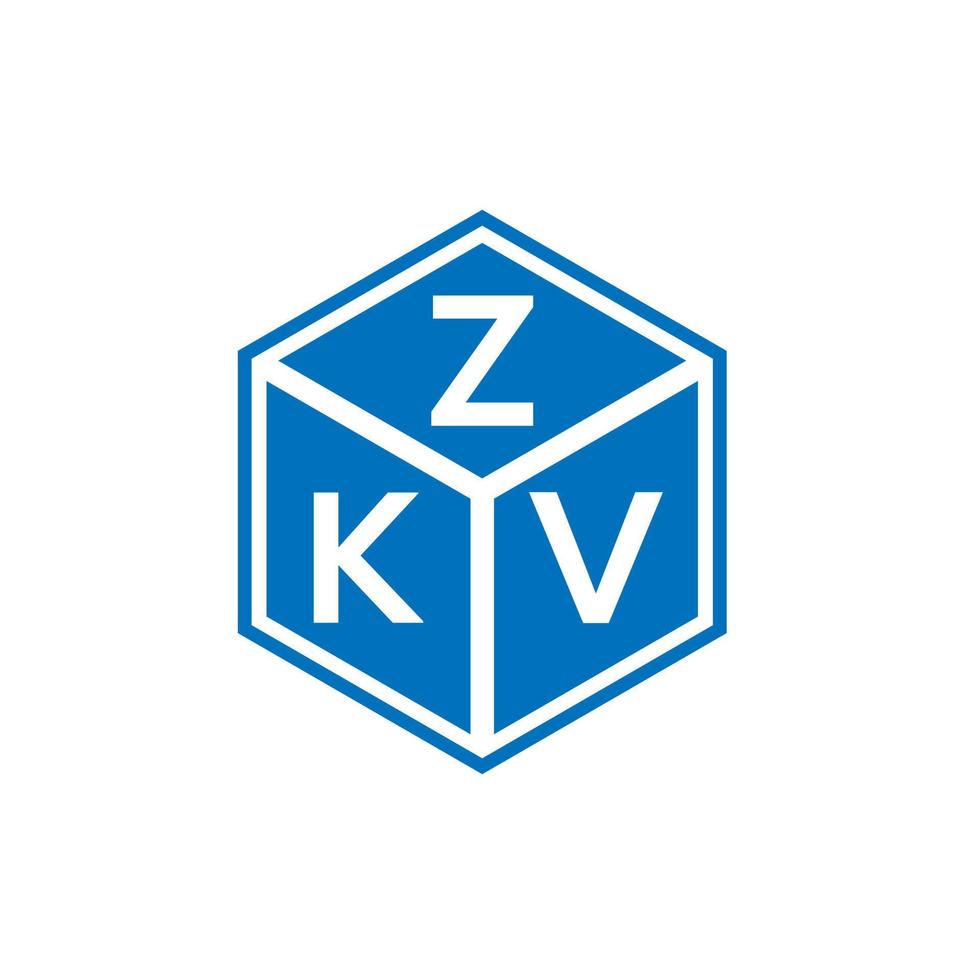 design de logotipo de letra zkv em fundo branco. conceito de logotipo de letra de iniciais criativas zkv. design de letra zkv. vetor