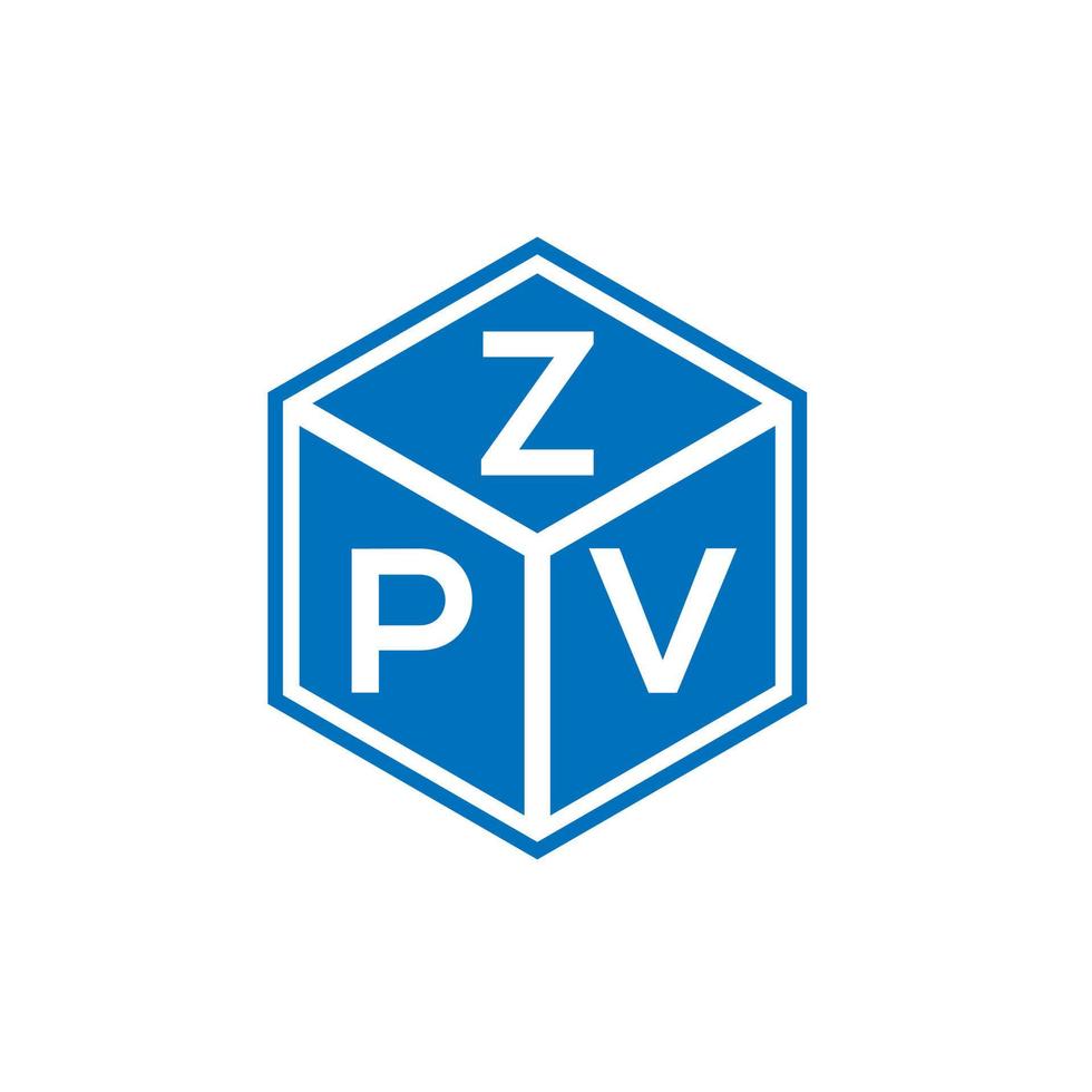 design de logotipo de carta zpv em fundo branco. conceito de logotipo de letra de iniciais criativas zpv. design de letra zpv. vetor