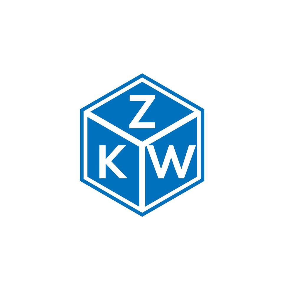 design de logotipo de letra zkw em fundo branco. conceito de logotipo de letra de iniciais criativas zkw. design de letra zkw. vetor