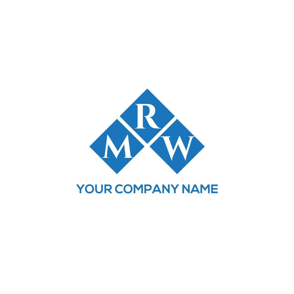 design de logotipo de letra mrw em fundo branco. conceito de logotipo de letra de iniciais criativas mrw. design de letra mr. vetor
