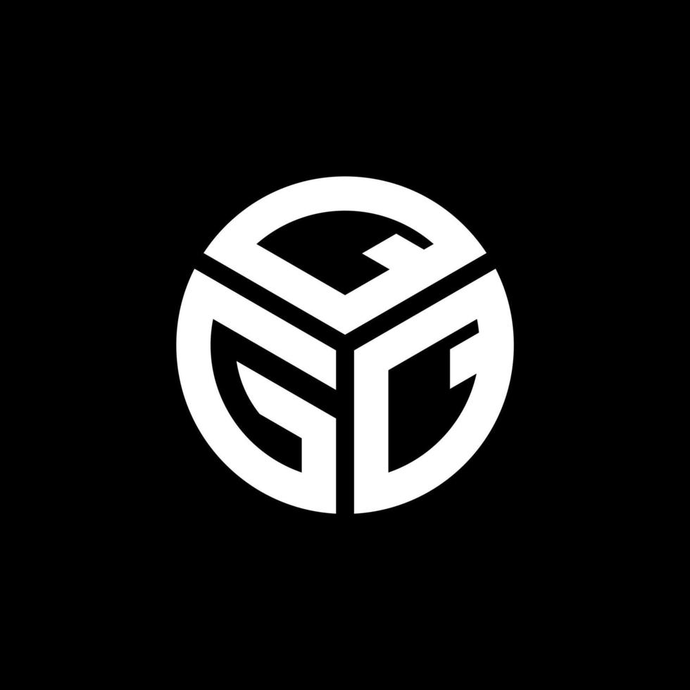 design de logotipo de letra qgq em fundo preto. conceito de logotipo de letra de iniciais criativas qgq. design de letra qgq. vetor