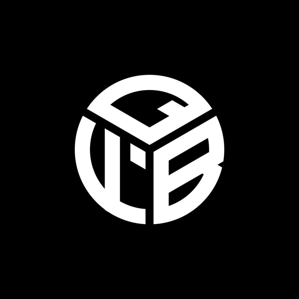 design de logotipo de carta qfb em fundo preto. conceito de logotipo de letra de iniciais criativas qfb. design de letra qfb. vetor