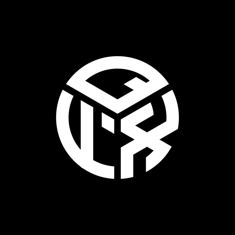 design de logotipo de letra qfx em fundo preto. conceito de logotipo de letra de iniciais criativas qfx. design de letra qfx. vetor